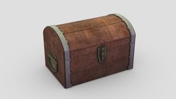 Treasure Chest Box 05 Low Poly PBR crate, diamonds, chest, case, secret, island, vr, ar, treasure, coins, goblet, trunk, bin, box, hinge, hidden, hutch, jewels, coffer, buried, asset, game, 3d, low, poly, pirate, gold, pirates, temple