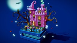 Spooky House b3d, challenge, hauntedhouse, blender, lowpoly, halloween, spooky, hauntedhousechallenge