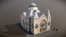 Synagogue Lučenec Slovakia | Lower Resolution drone, laserscanning, slovakia, dji, dronemapping, synagogue, cultural-heritage, optimisation, realitycapture, texturing, architecture, photogrammetry, texture, uav, 3dscan, 3dmodel, overhead4d, lucenec