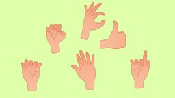 Unlit Cartoon FP Hands toon, avatar, prop, hands, first, cooking, finger, fp, weapon, character, cartoon, asset, game, female, stylized, human, male, hand, skin, person