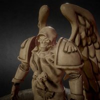 Dark Angels Space Marine Statue (complete LP) sculpt, university, assignment, statue, bournemouth, warhammer40k-spacemarine, zbrush, textured
