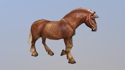 Horse Asset low-poly, horse, animation