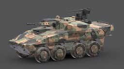 Boxer MRAV Low Poly Realistic modern, armored, army, german, panzer, carrier, fighting, infantry, attack, boxer, apc, tank, wheeled, personnel, multirole, asset, game, 3d, vehicle, pbr, low, poly, military, war