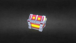 Cartoon Low Poly Chest chest, treasure, gem, loot, cartoon, 3d, lowpoly, model, animated
