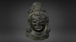 Linga orné... india, statue, museum, head, guimet, thirdeye, francecollections, siva, linga, noai