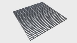 Open mesh steel grating flooring mesh, open, grating, grid, flooring, substancepainter, substance, industrial, steel