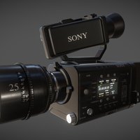 Sony PMW-F5 (Low Poly) v2 sony, camera, pmw-f5