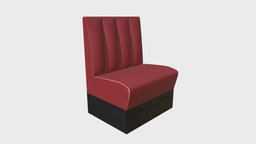 Single seat diner bank couch sofa, couch, diner, single, booth, seating, substancepainter, substance, chair