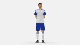 Soccer player 1114-5 style, football, soccer, miniatures, realistic, sportsman, character, 3dprint, model, man, male, sport