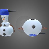 Snowman Slowlaf cute, snowman, winter, 4, ice, fun, unreal, snow, runner, engine, sweet, weird, platformer, jumping, wink, roling, game, 3d, chair, animation, animated, video, ball, robot, funny