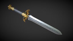 Dagger A2 spear, medieval, unreal, melee, cry, edge, rapier, don, cutting, dirk, falcone, knife, unity, blender3d, military, sword, fantasy, dagger, blade