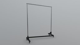 Clothes Rack modern, cloth, household, other, hanging, rack, urban, jacket, clothes, new, store, coat, metal, models, rubber, iron, hanger, coathanger, various, clotheshanger, lowpoly, shop, clothing, gameready, steel