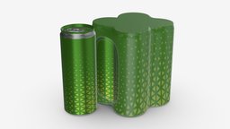 Packaging slim four 250 ml soda cans drink, food, packaging, can, aluminium, beverage, beer, soda, slim, recycle, four, 250, ml, wrap, pbr, 3ds, plastic