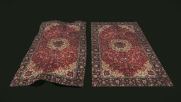 Persian Carpet Design One medieval, floor, decor, persian, rug, carpet, drapery, 3d, pbr