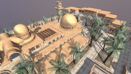 Ancient Arabian Palace landscape, islamic, castle, ancient, palace, desert, fps, column, arabian, old, middleeast, house, home, building, interior