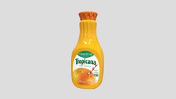 Tropicana Orange drink, fruit, product, store, market, beverage, juice, bottle, tropicana