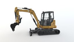 CAT 305 CR cat, excavator, machinery, 305, cr, 3d