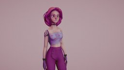Girl speedsculpt sculpt, toon, speed, young, woman, casual-clothes, handpainted, girl, stylized