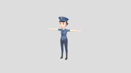 CartoonGirl036 Female Police body, police, toon, people, comic, security, cop, officer, uniform, woman, character, girl, cartoon, model, female, human, funny, simple, person