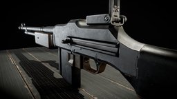 M1918A2 bar, rifle, wwi, wwii, machinegun, ammo, vr, gamedev, combat, battle, solspec, war