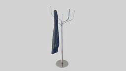 Clothes Hanger Low-poly 3D model office, modern, clothes, collection, furniture, furnishing, metal, hanger, low-poly-model, lowpolymodel, clotheshanger, low-poly, pbr, lowpoly, low, poly