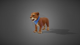 Lion Cub / (Idle, Run, Sit) Animations Pack cat, pet, cats, lion, lions, cub, maya, unity, unity3d, animation