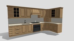 Low Poly Kitchen Cabinets sink, stove, kitchen, kitchenset, kitchen-interior, sinkhole, sinks, kitchen-set, kitchen-cabinets, stovetop, stove-tiles, kitchencabinets