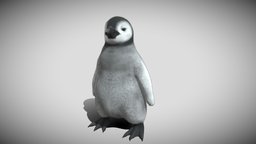 Fluffy Baby Penguin Rigged base, beast, rpg, baby, bird, birds, games, penguin, mob, young, fluffy, nordic, penguins, game, animal
