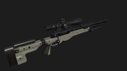 ATI International Sniper sniper, game-ready, substancepainter, substance