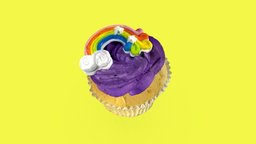 Rainbow Cupcake food, cupcake, 3dscanning, rainbow, deserts, photogrammetry