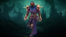 Stylized Human Male Reaper(Outfit) blood, skeleton, rpg, pose, death, reaper, wild, undead, mmo, rts, brutal, necromancer, outfit, moba, necromancy, handpainted, lowpoly, stylized, fantasy, human, male
