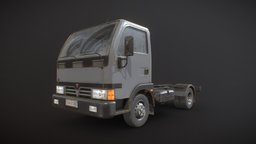Light Truck Chassis truck, van, traffic, transport, generic, semi, used, clean, cargo, weathered, lorry, brandless, asset, vehicle, pbr, lowpoly, car, light, gameready