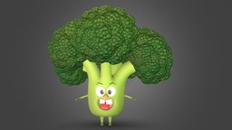 broccoli cute, vegitable, broccoli, character, cartoon
