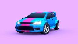 Everest vehicles, rally, snow, low-poly, racing, car