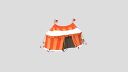 Low poly camping tent 2 castle, tent, winter, medieval, town, props, low-poly, lowpoly, village