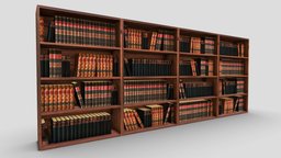 Bookshelf Bookcase Library Low-poly storage, shelf, library, university, books, classic, teaching, literature, reading, bookcase, education, journal, bookshelf, read, teach, bookstore, knowledge, educate, hard-cover, book, history