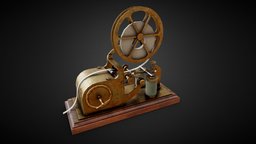 Telegraph Receiver antique, antiquity, antique-furniture, lowpoly, gameready