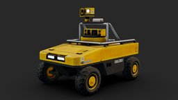 Unmanned Ground Vehicle (UGV) truck, drone, temp, rover, reconnaissance, ugv, vehicle, lowpoly, gameasset
