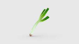 Cartoon green onion plant, food, garden, orchard, leaf, farm, nature, onion, vegetable, acid, lowpolymodel, seeds, planting, seasoning, handpainted, scallion
