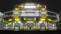 Waste Pavilion future, waste, kitchen, restroom, sci-fi, futuristic, spaceship, foodpreparation