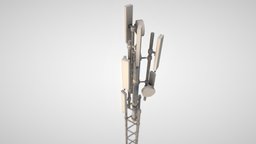 Mobile Tower (Low Poly) tower, games, urban, obj, vr, renders, low-poly, mobile