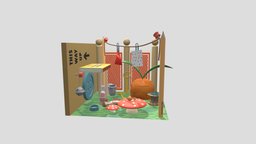Room diorama: Gnome/borrowers garden 