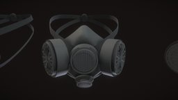 Gas Mask Chemical Filter gasmask, chemical, dust, survival, toxic, mask, filter, facemask, respirator, lowpoly, gases, facefilter