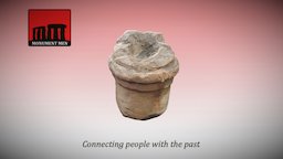 Roman Column Piece lamp, oil, 3d-scan, column, roman, digitalheritage, bathhouse, wigan, ganister, photogrammetry, archaeology