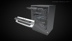 Dish Washer | Appliance / Electronic Lowpoly device, household, gadget, wash, bowl, washing, washer, mechanical, cook, electronic, electronics, fork, dish, furniture, spoon, appliance, dishes, automatic, machine, kitchen, fixture, appliances, dining, cutlery, 3d, home, electric, black