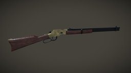 Winchester repeater prop, repeater, cowboy, 2k, wildwest, gameasset, gameready