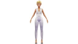 Cartoon High Poly Subdivision Overall White body, avatar, white, vest, , form, clothes, pants, torso, buisness, business, stockings, young, shoes, tie, collar, uniform, woman, costume, casual, overall, overalls, girl, blouse, girl-cartoon, caucasian, slimegirl, cleavage, -woman, bruiser, metaverse, -girl, girlcharacter, pullover, business-woman, evening-wear, character, girl, casualwear, "applicant", "casualstyle", "party-dress"