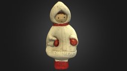 Old USSR Soviet Rubber Toy Child toy, soviet, vintage, retro, photorealistic, child, old, scanned, rubber, ussr, photoscan, girl, photogrammetry, 3d, model, scan, human