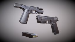 Hudson H9 pistols, pbr-game-ready, military, guns
