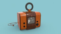 Vintage 1940s Television PBR tv, vintage, complete, unreal, antique, display, vr, television, nvidia, replica, vector, realistic, old, 1940s, game-ready, mind, unreal-engine, ue4, presidential, debate, rca, pristine, fdr, boobtube, substance, maya, unity, unity3d, low-poly, asset, blender, pbr, wood, gameready, ue5, unreal_engine, untiy5, wolt
